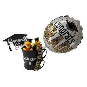 Class of 2026 Graduation Party Table Centerpiece Decorations Black Gold NWOT